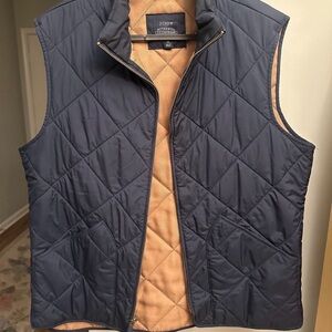 J. Crew Men's Dark Blue Quilted Vest
